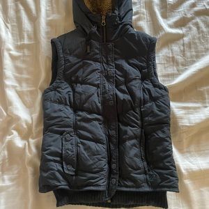 American Eagle Puffer Vest with Hood